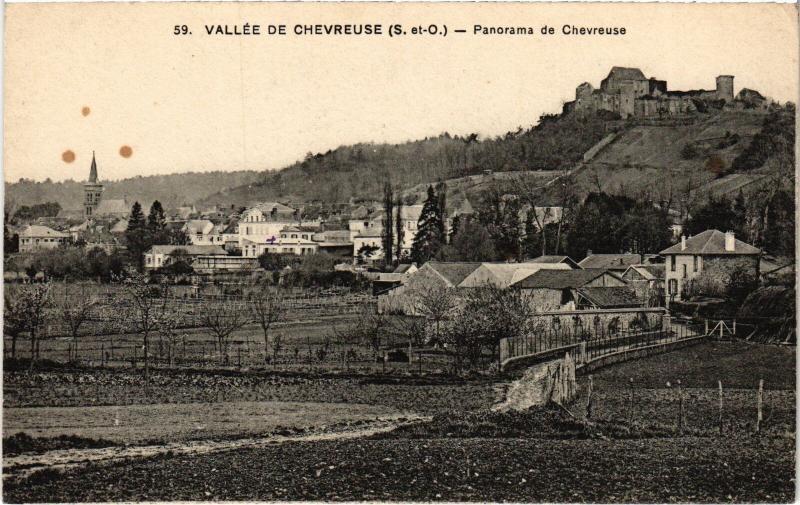 Carte postale ancienne Chevreuse panorama à Chevreuse