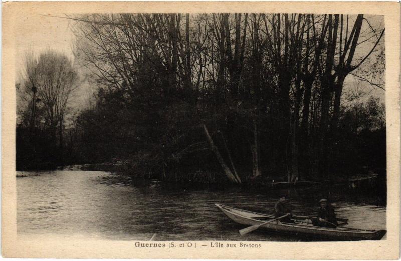 Carte postale ancienne Guernes Ile aux Bretons à Guernes