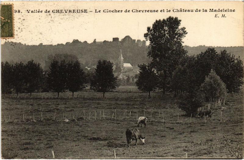 Carte postale ancienne Chevreuse le Clocher à Chevreuse