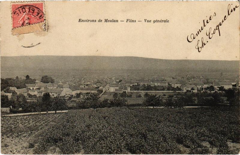 Carte postale ancienne Flins vue generale