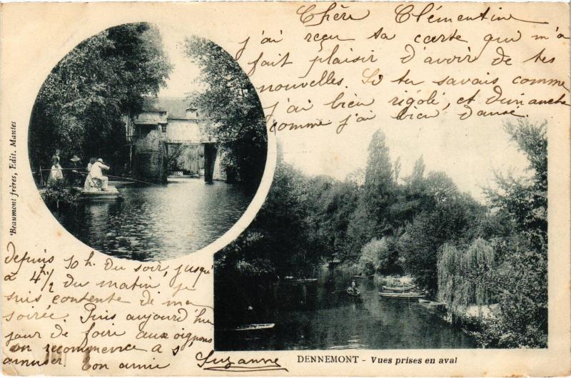 Carte postale ancienne Dennemont souvenir
