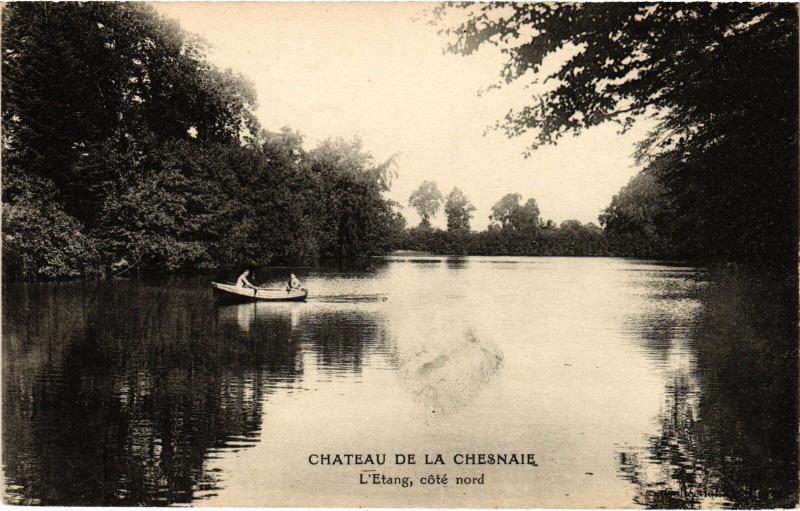 Carte postale ancienne Chateau Chesnaie etang