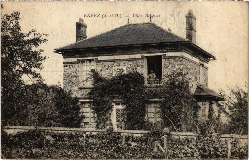Carte postale ancienne Enfer Villa Bellevue
