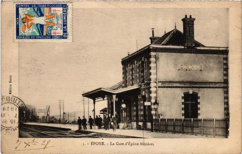 Carte postale ancienne Epone la Gare