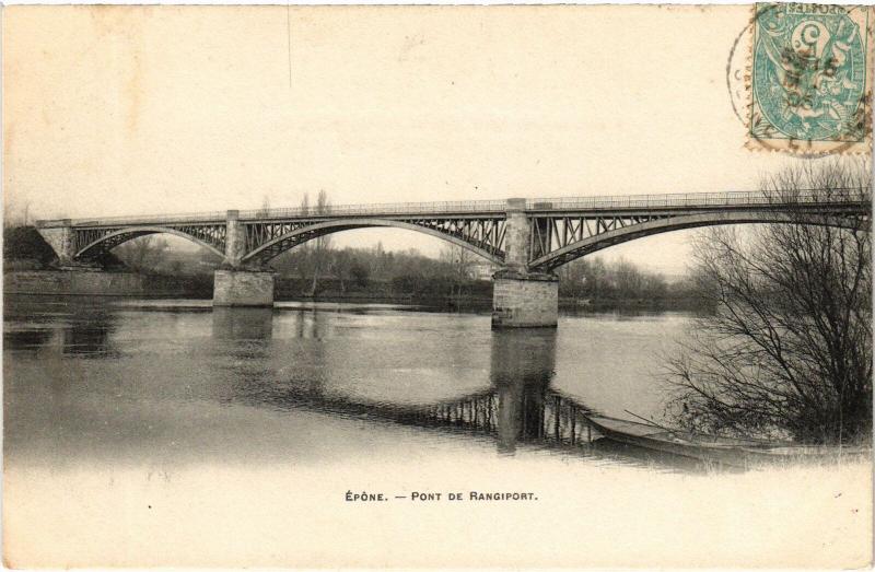 Carte postale ancienne Epone Pont de Rangiport
