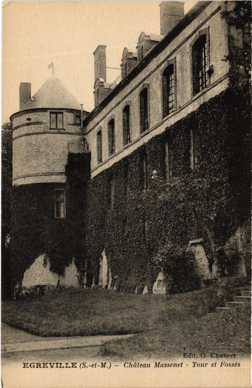 Carte postale ancienne Egreville Chateau Massenet