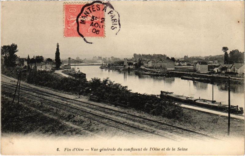 Carte postale ancienne Fin d'Oise vue generale