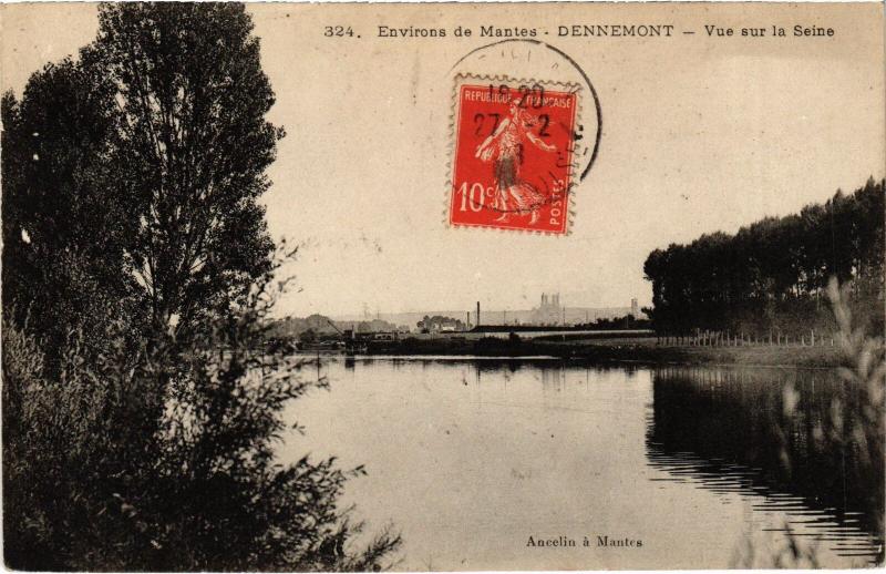 Carte postale ancienne Dennemont vue sur la Seine