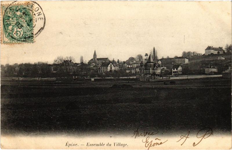 Carte postale ancienne Epone Ensemble du village