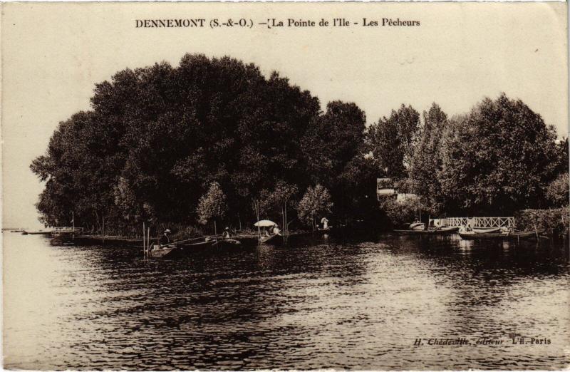 Carte postale ancienne Dennemont les pecheurs