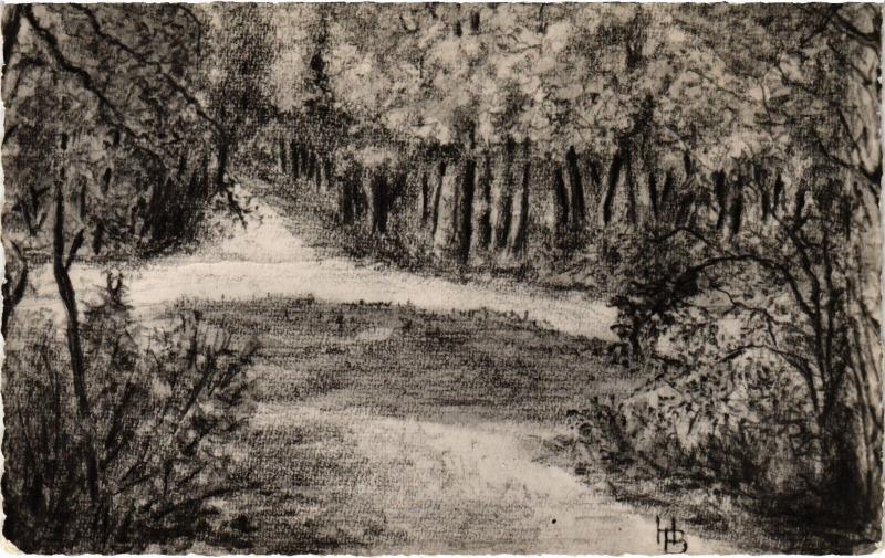 Carte postale ancienne Carrieres Foret de Saint-Germain