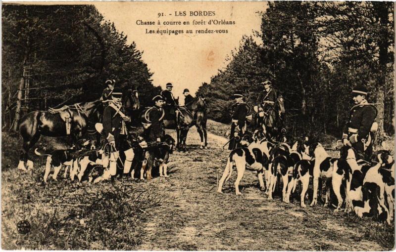 Carte postale ancienne Les Bordes Chasse a courre en foret d'Orleans
