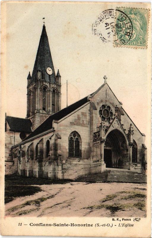 Carte postale ancienne Conflans Eglise