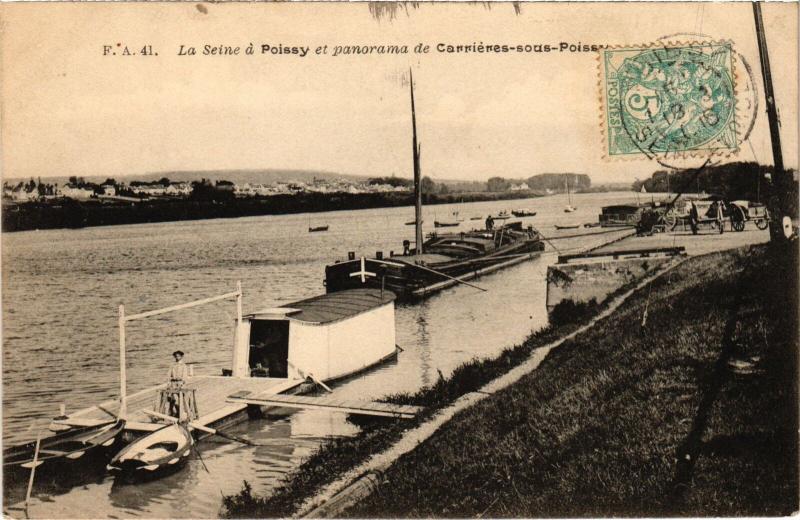 Carte postale ancienne Carrieres panorama