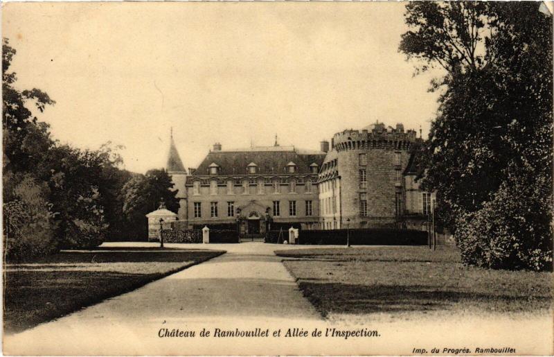 Carte postale ancienne Rambouillet le Chateau Allee de l'Inspection à Rambouillet