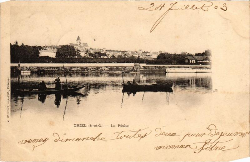 Carte postale ancienne Triel la Peche