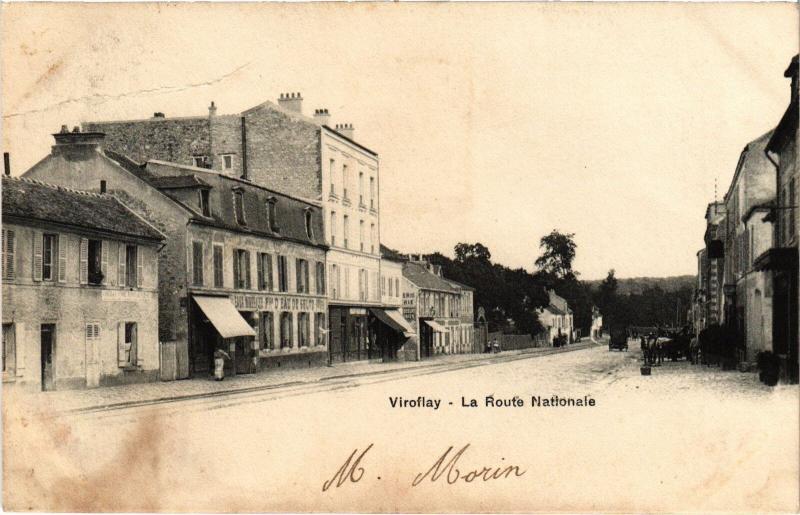 Carte postale ancienne Viroflay Route Nationale à Viroflay