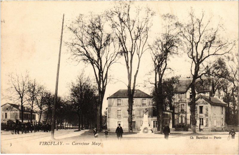 Carte postale ancienne Viroflay Carrefour Maze à Viroflay