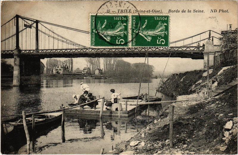 Carte postale ancienne Triel Bords de la Seine