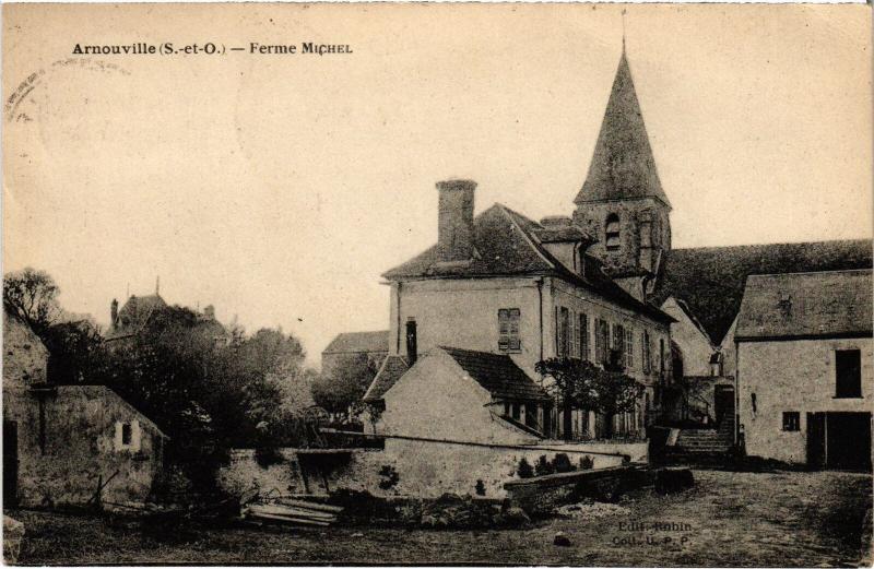 Carte postale ancienne Arnouville Ferme Michel