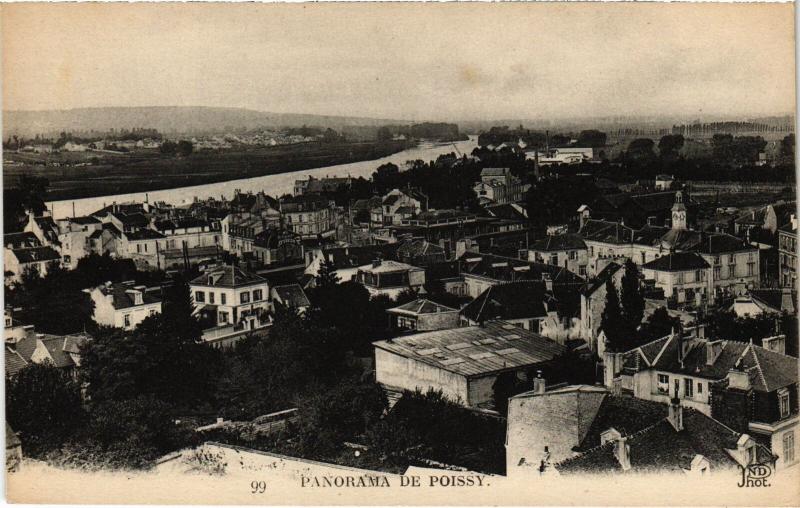Carte postale ancienne Poissy panorama à Poissy