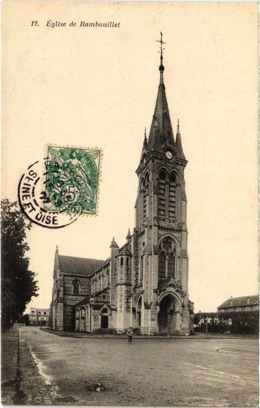 Carte postale ancienne Rambouillet Eglise à Rambouillet