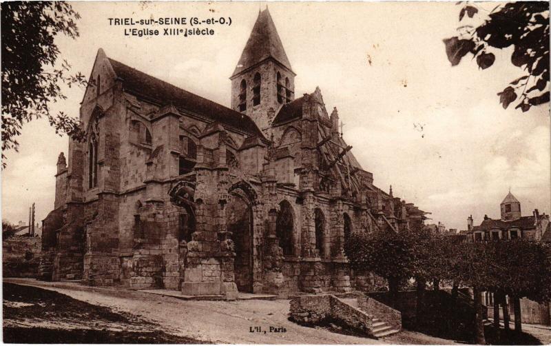 Carte postale ancienne Triel Eglise