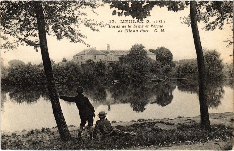 Carte postale ancienne Meulan Bords de la Seine