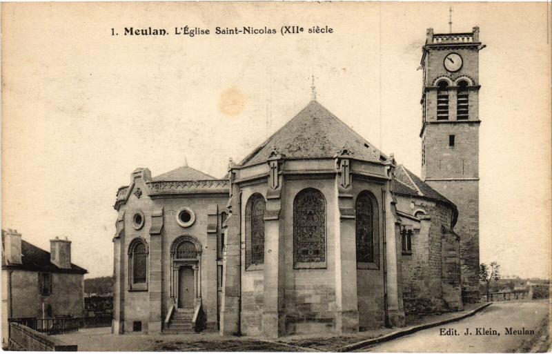 Carte postale ancienne Meulan Eglise Saint-Nicolas