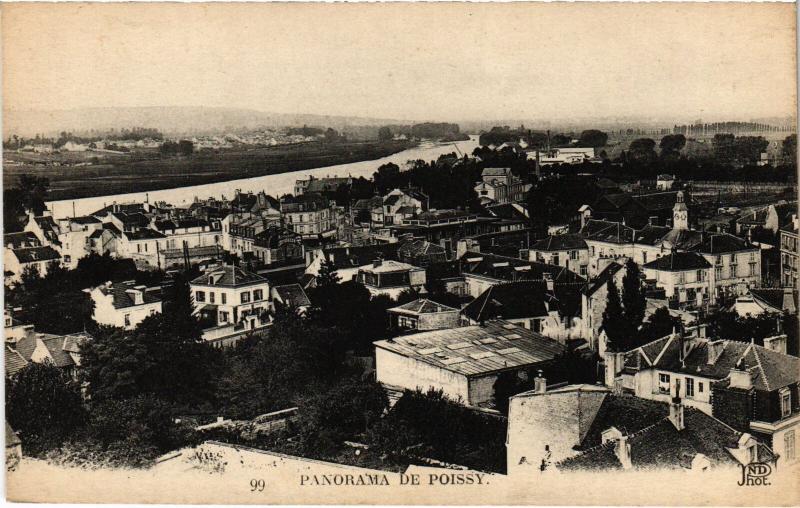 Carte postale ancienne Poissy panorama à Poissy