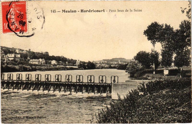Carte postale ancienne Meulan petit bras de la seine