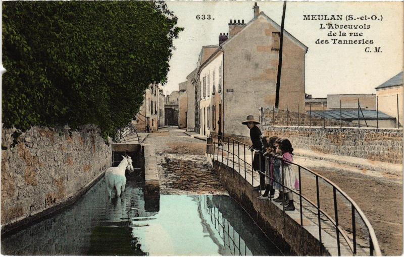Carte postale ancienne Meulan Rue des Tanneries