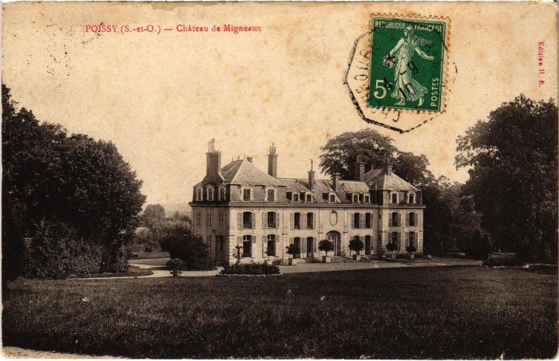 Carte postale ancienne Poissy Chateau de Migneaux à Poissy