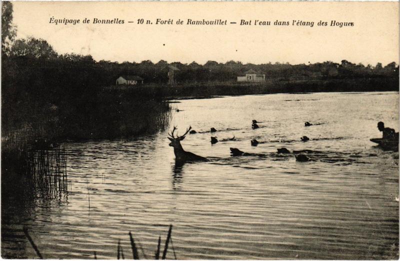 Carte postale ancienne Rambouillet Bat l'eau dans l'etang des Hogues à Rambouillet