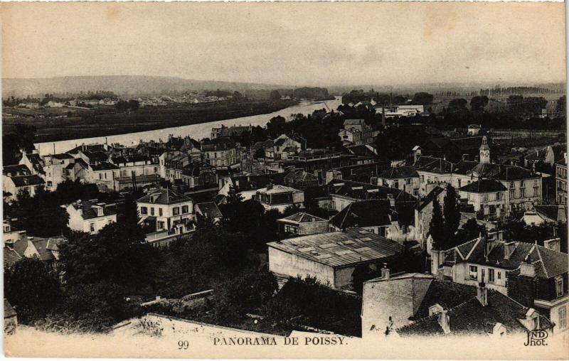 Carte postale ancienne Poissy panorama à Poissy