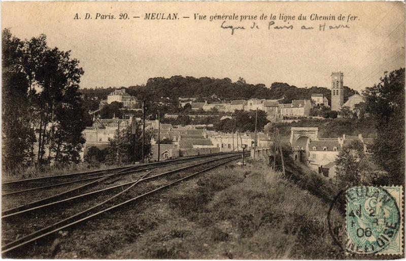 Carte postale ancienne Meulan vue generale