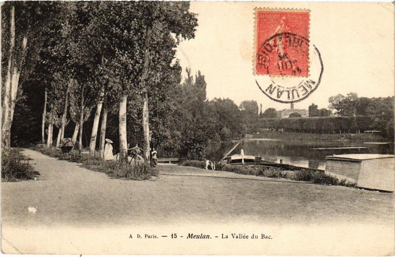 Carte postale ancienne Meulan la Vallee du Bac