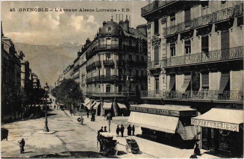 Carte postale ancienne Grenoble Avenue Alsace-Lorraine à Grenoble