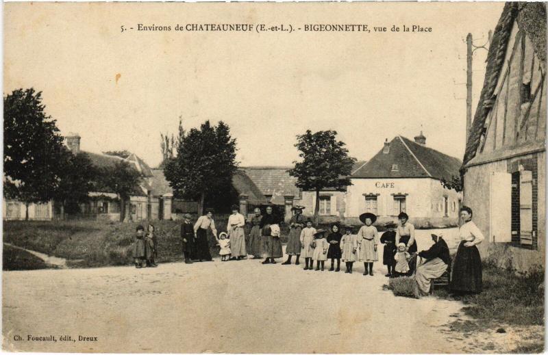 Carte postale ancienne Bigeonette vue de la Place