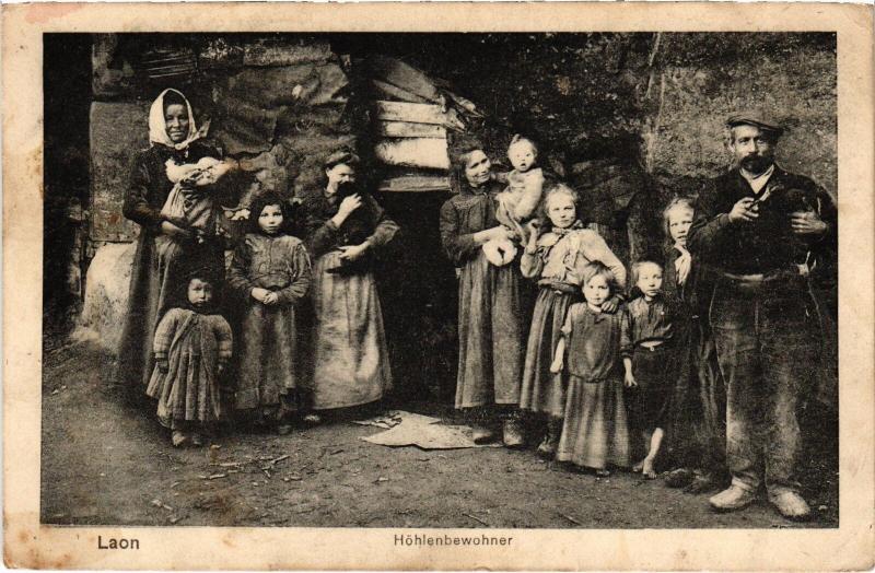 Carte postale ancienne Laon Höhlenbewohner