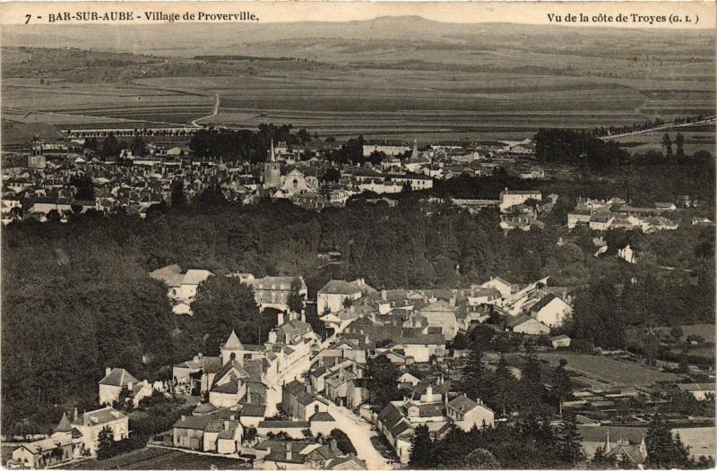 Carte postale ancienne Bar sur Aube village de Proverville à Bar-sur-Aube