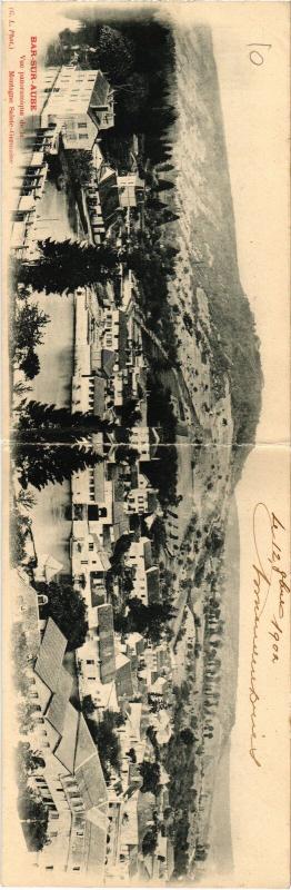 Carte postale ancienne Bar sur Aube vue panoramique à Bar-sur-Aube