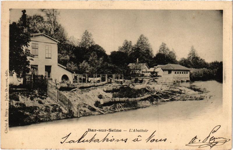 Carte postale ancienne Bar sur Seine Abattoir à Bar-sur-Seine