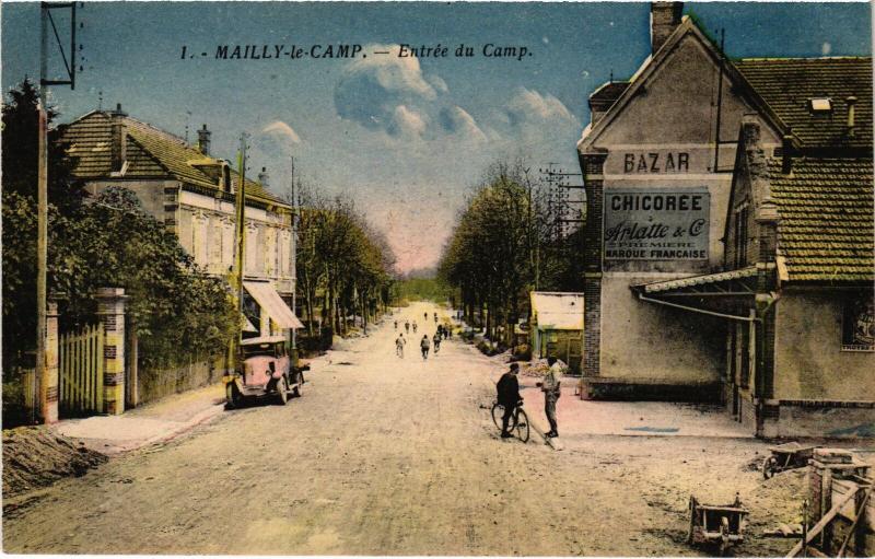 Carte postale ancienne Mailly le Camp Entree du Camp à Mailly-le-Camp