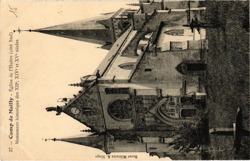 Carte postale ancienne Mailly le Camp Eglise de l'Huitre à Mailly-le-Camp