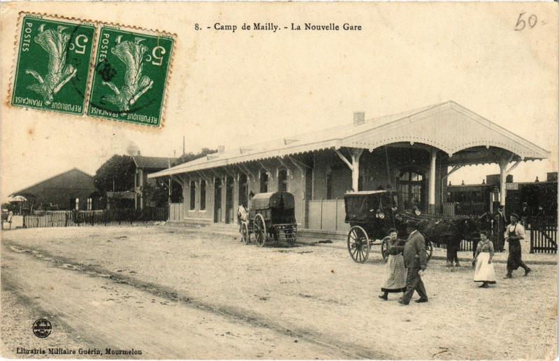 Carte postale ancienne Mailly le Camp la Gare à Mailly-le-Camp