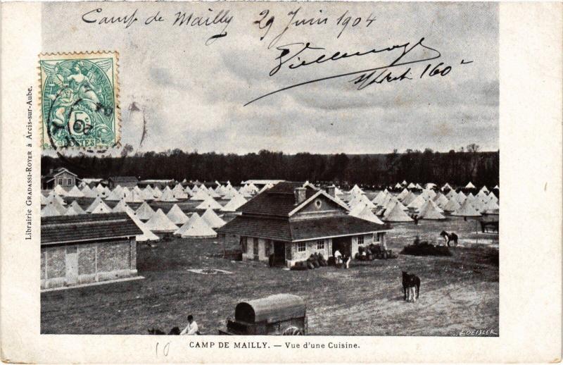 Carte postale ancienne Mailly le Camp vue d'une Cuisine à Mailly-le-Camp