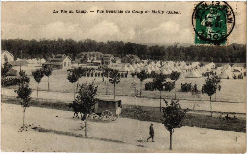 Carte postale ancienne Mailly le Camp vue generale à Mailly-le-Camp