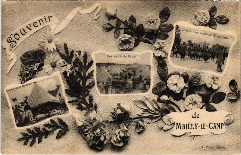 Carte postale ancienne Mailly le Camp souvenir à Mailly-le-Camp