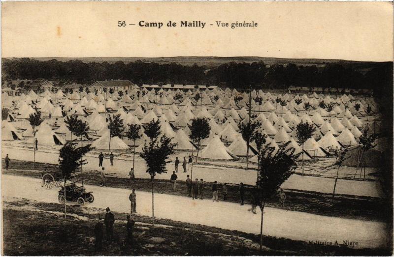 Carte postale ancienne Mailly le Camp vue generale à Mailly-le-Camp